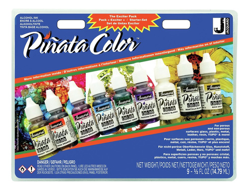 Tintas Piñata Base Alcohol Exciter Pack 9p Resina Piel Vinil