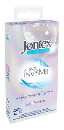 Camisinha Fina Preservativo Jontex Sensacao Invisivel - 4 Un