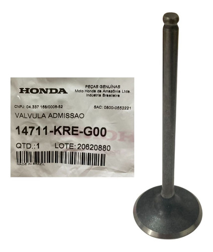 Válvula Admissão Original Honda Nxr 160 Bros 2016 A 2021