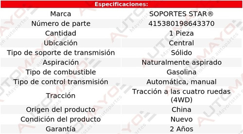 1-soporte Transmisión Ctral Silverado 1500 8 Cil 5.3l 2002