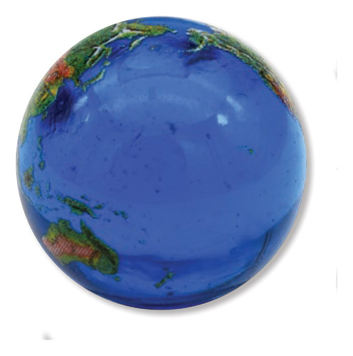 Canica De Vidrio Reciclado Planeta Tierra 2.54 Cm 5 Piezas