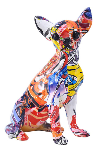 Estatua De Perro Graffiti, Escultura De Adorno Animal,