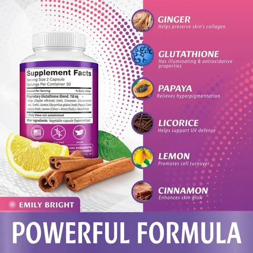 glutathione emily bright Whitening Capsules-2000mg-Whitening and Brightening-Healthy Skin emily bright glutathione - TikTok