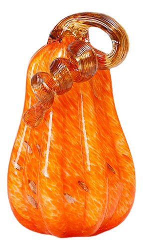 Figura De Calabaza De Cristal Con Decoración De Calabaza Par