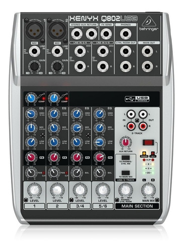 Mezclador Análogo Híbridas / Interfaz Behringer Q802usb Usb