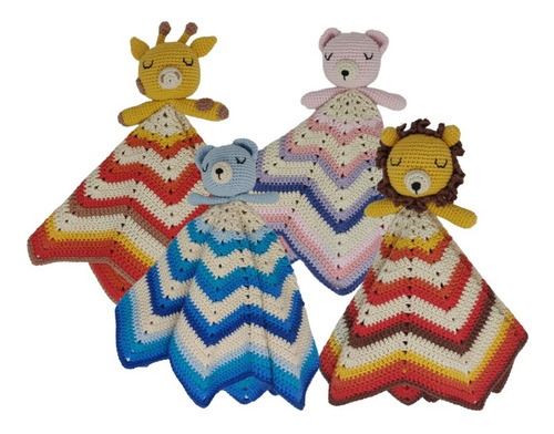 Manta De Apego Para Bebés Tejida A Crochet