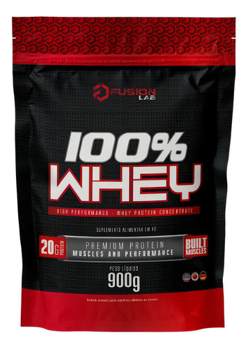 100% Whey Protein Fusion 900g Proteina Concentrada Sabor Coco