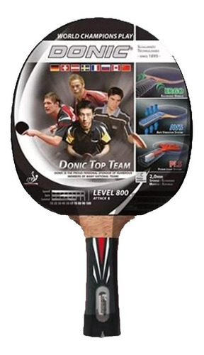 Paleta Ping Pong Tenis De Mesa Donic Top Team  Level 800