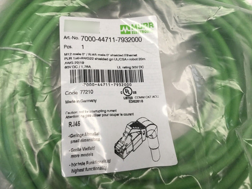 Murr Elektronik 7000-44711-7932000 M12 Shielded Ethernet Zzz