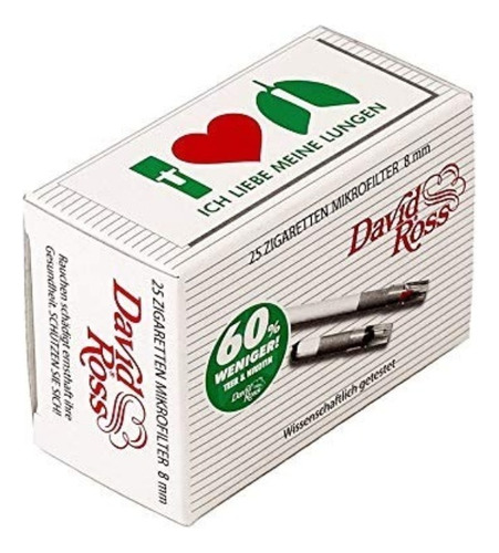 Minifiltros De Cigarrillos X25unid De 8mm.  -60% Nicotina