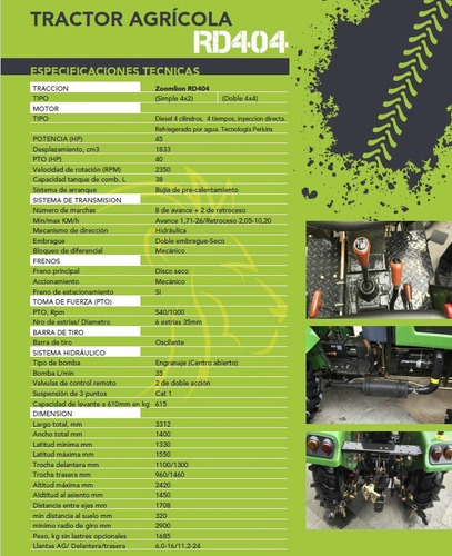 Imagen 2 de 15 de Tractor Chery C/ Pala 45hp 4x4 - Tipo Jhon Deere Financiado