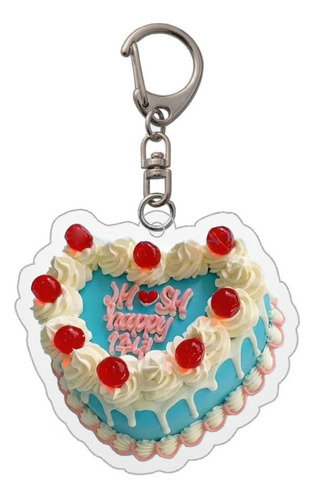 (d) Llavero Acrílico Con Forma De Corazón, Bonito Pastel Cor