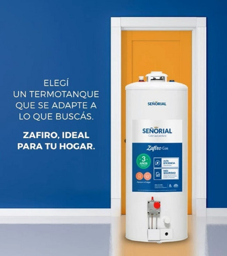 Imagen 8 de 10 de Termotanque Señorial Zafiro 85 Litros Multigas Natural