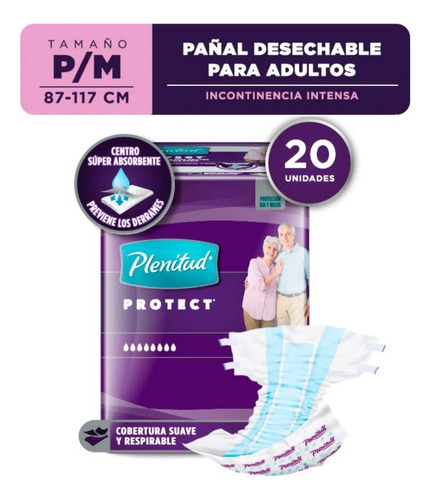 Pañales Adulto Plenitud Protect Elige Talla 1 Pqt