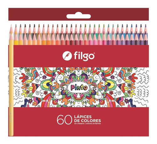 Lápíces De Colores Filgo X60 Ecologicos Con caja Portalapices