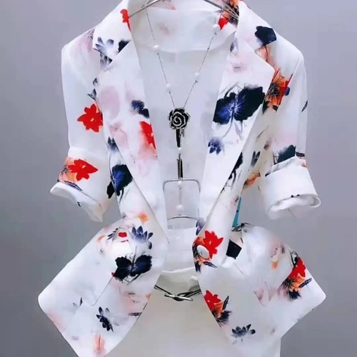 Traje Sastre Dama De Chaqueta Floral De Protección Solar