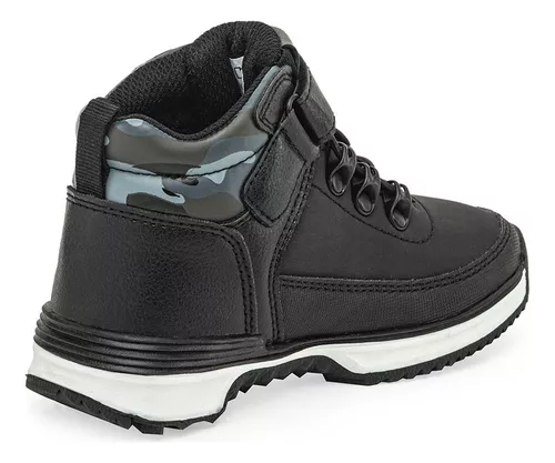 Botas Trekking Kappa Logo Monsi Niño Niña Negra