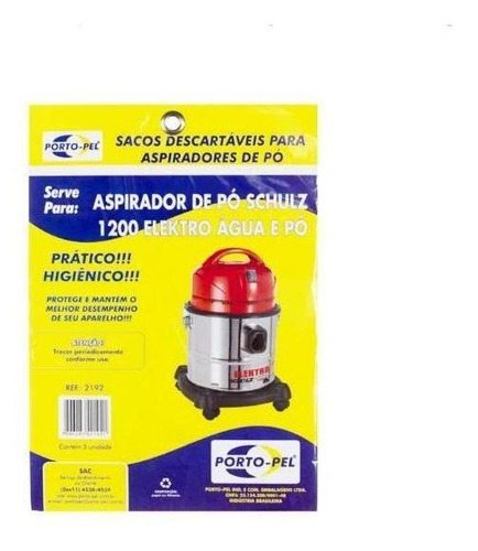 Saco Aspirador Para Schulz Elektro 1200w Agua E Po Porto-pel