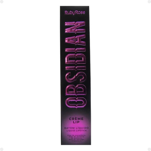 Batom Líquido Ruby Rose Obsidian Crème Lip Ocl05 Hb-7100-5