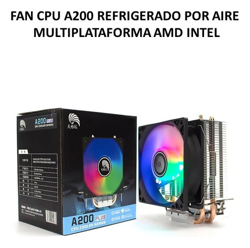 Fan Cpu A200 Refrigerado Por Aire Radiador Multiplataforma 