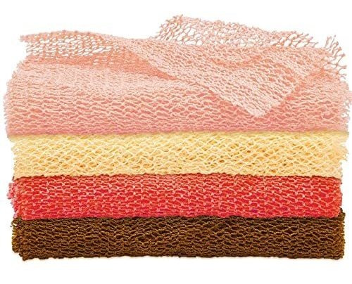 Esponja Exfoliante De Red Africana - 4 Piezas (naranja,
