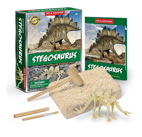 Kit Juego D Excavación Arqueológico Dinosaurio Stegosaurus