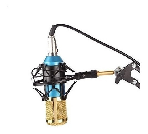 Micrófono Fifine F-800 Condensador Cardioide color azul/dorado