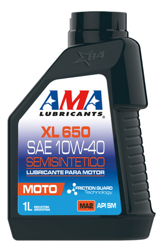 Aceite Lubricante Moto Ama Xl 650 10w-40 1 Litro