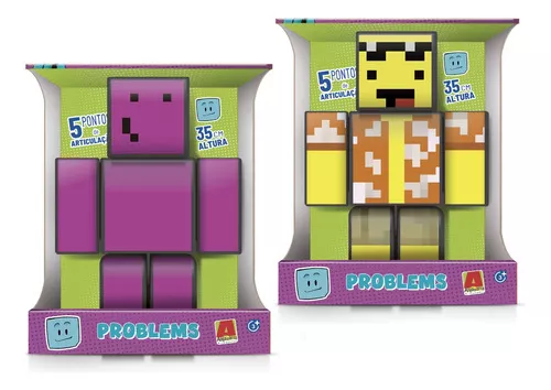 Kit 3 Bonecos Minecraft Problems Melzinha Mel 35 Cm - Algazarra