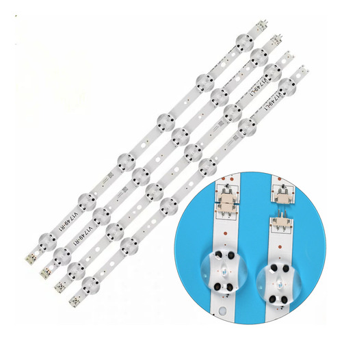 4 Tiras De 6 Led Compatible Con 49uj6200 49uj6350