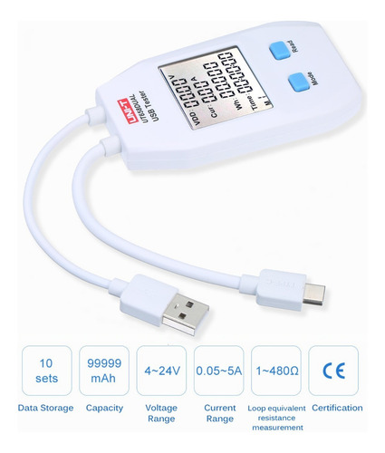 Usb Power Meter Lcd Usb Tester Detector Voltímetro Amperímet