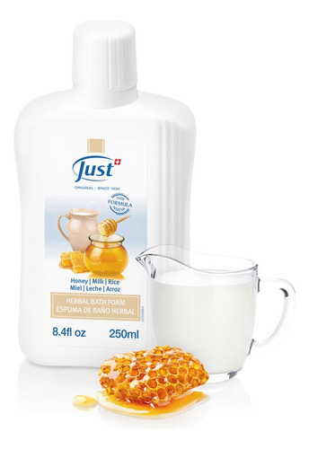 Baño De Espuma Herbal Miel Leche Y Arroz 250ml Swiss Just