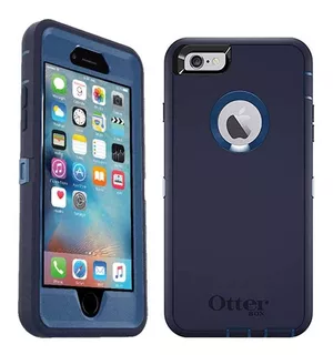 . Funda Otterbox Defender Para iPhone 6 Plus Azul Uso Rudo