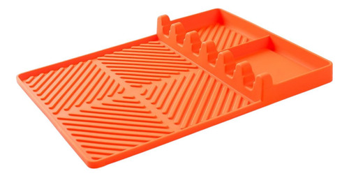 Silicone Pliddle Mat De Estante 32cmx24cmx1cm Naranja