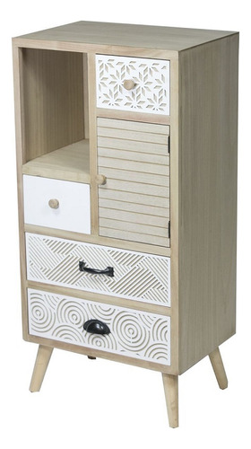 Mueble Madera Con Detalles En Blanco Y Negro 63805b