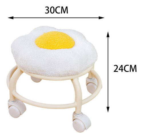 Taburete Bajo Con Ruedas Para Sofá, Taburete Para Sala De