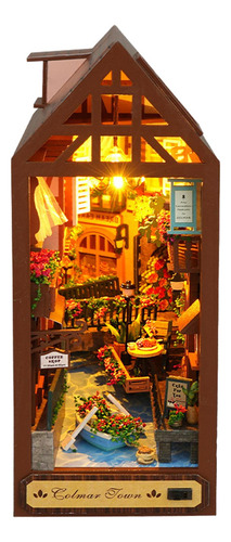 Diy Kits De Estante De Livros Casa Em Miniatura Montado