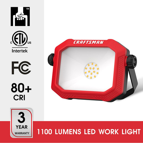 Lámpara Led Portátil Work Light Craftsman, 1100 Lúmenes, 400