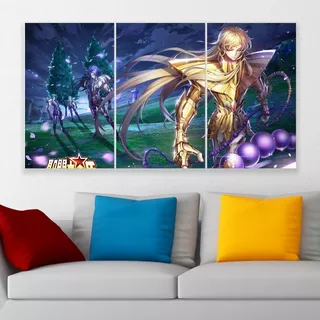 Cuadro Triptico Art Saint Seiya Awakening Specters Shaka