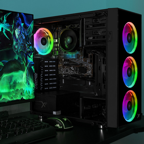 Xtreme Pc Gaming Amd Radeon Vega 7 Amd Ryzen 5 5600g 16gb Ssd 1tb Monitor 27 75hz Wifi Black
