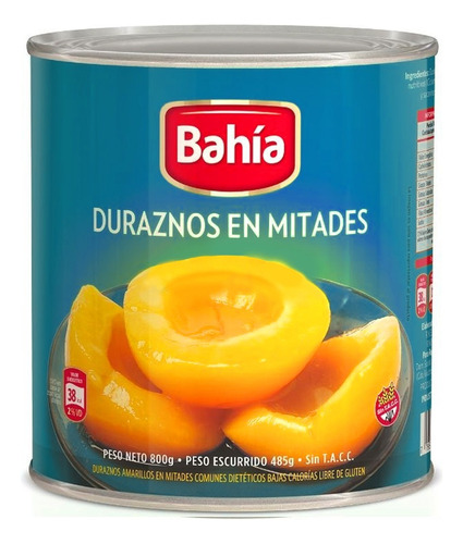 Duraznos Bahia En Mitades Peso Neto 820 Gr