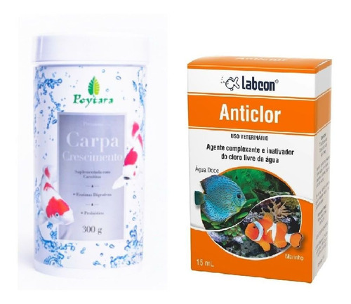 Kit Carpa Crescimento 300g Poytara + Anticlor Alcon 15ml