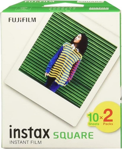 Instax Fujifilm Película Square, Paquete De 2