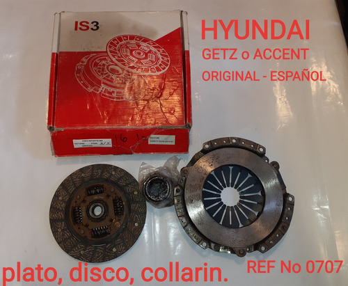 Hyundai Getz O Accent  Plato, Disco , Collarin