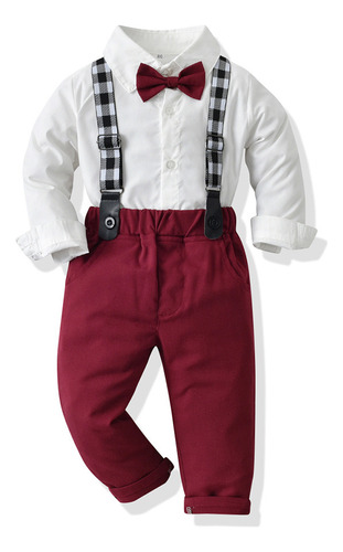 Conjunto De Traje De Vestir Para Niños, Corbata Y Pantalones