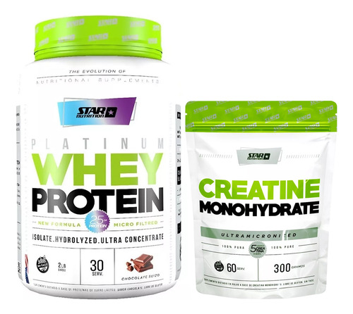 Star Nutrition Whey Protein 2lb + Creatina Monohidrato 300gr