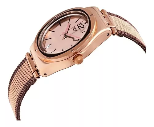 Reloj Swatch Mujer Full Rose Jacket Irony Ylg408m