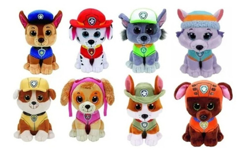 Peluches Paw Patrol 25 Cm Chase, Marshall, Rubble, Skye, 