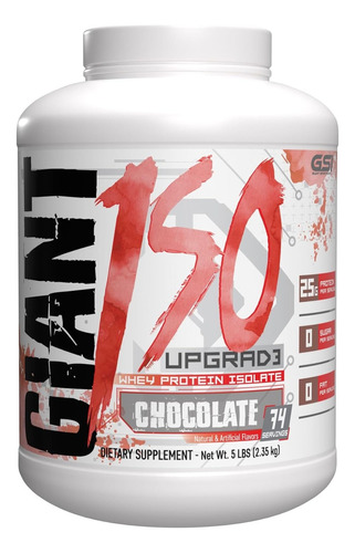 Proteina Giant Sports 100% Pure Whey Isolate 5 Lb 76 Serv Sabor Chocolate