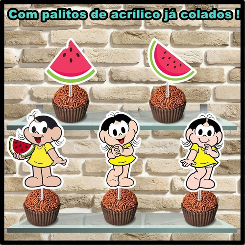 Featured image of post Cupcake Tema Da Magali Aplique melancia para decorar a festinha no tema da magali do show da luna no tema piquenique e muitos outros temas de festas infantis